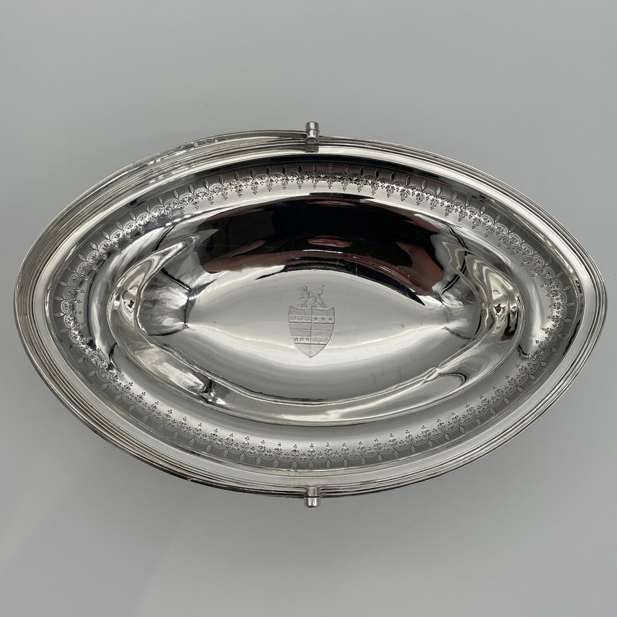 Early 19th Century Antique George III Silver Cake Basket London 1801 William Allen III - 2