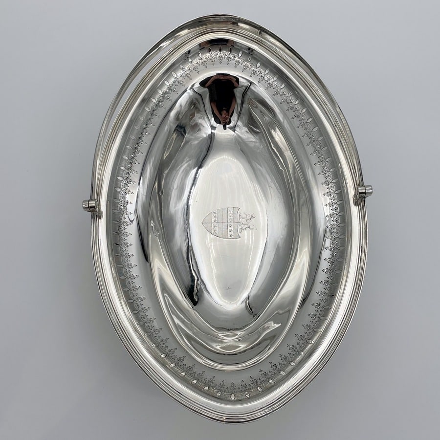 Early 19th Century Antique George III Silver Cake Basket London 1801 William Allen III - 3