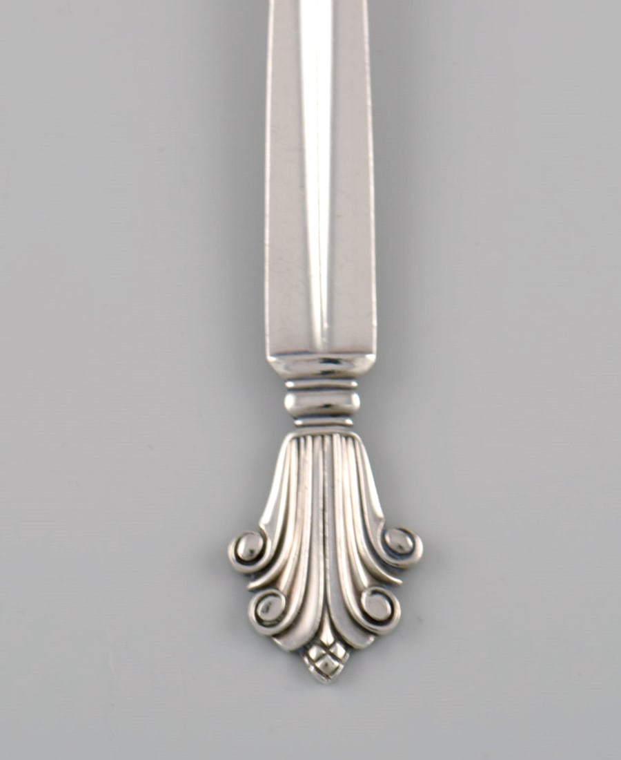Georg Jensen Acanthus serving spoon in sterling silver. - 3