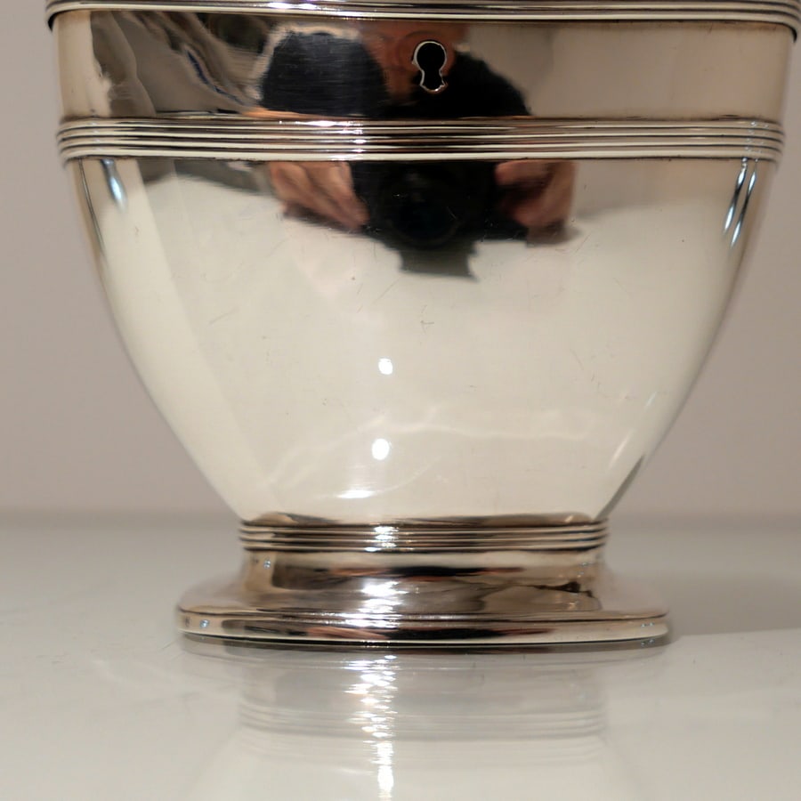 Early 19th Century Antique Dutch Silver Tea Caddy Amsterdam Circa 1810 (Maker JH) - 7