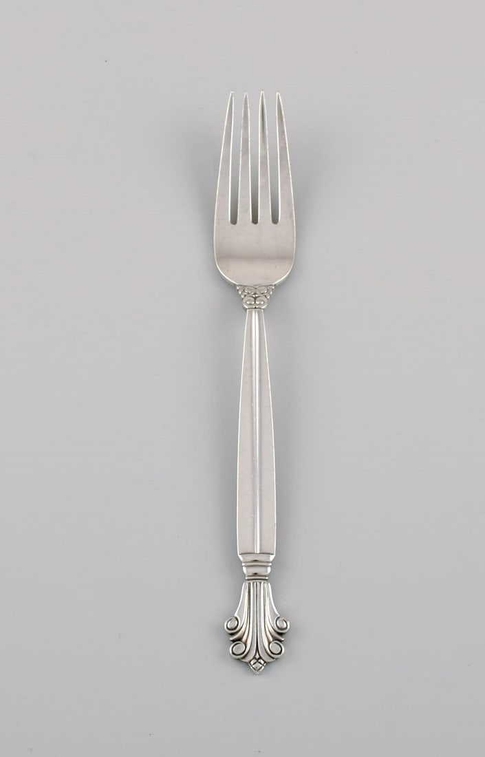 Georg Jensen Acanthus Dinner fork in sterling silver. Two pieces in stock. (1 of 4)