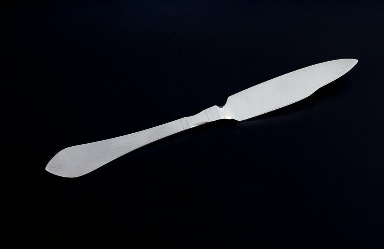 Georg Jensen, Continental, fish knife in sterling silver. (1 of 4)