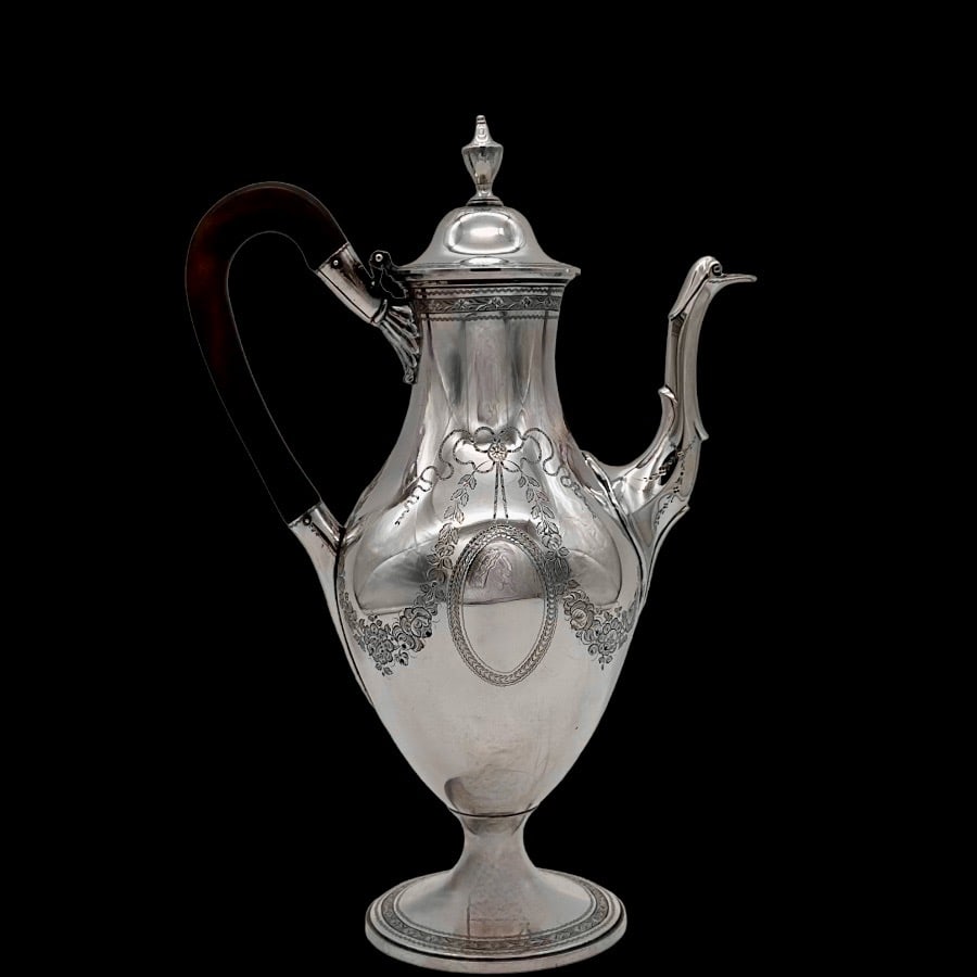 18th Century Antique George III Silver Coffee Pot London 1785 Jabez Daniell (1 of 7)
