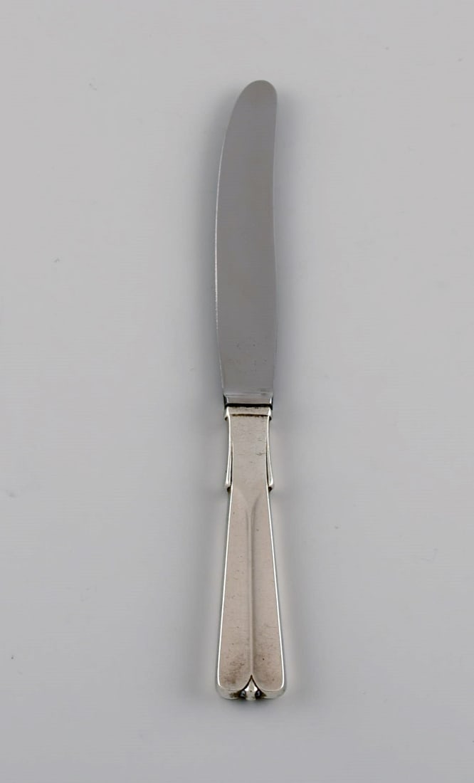 Hans Hansen silverware no. 7. Four art deco fruit knives in silver (830) and stainless steel. 1930s. - 2