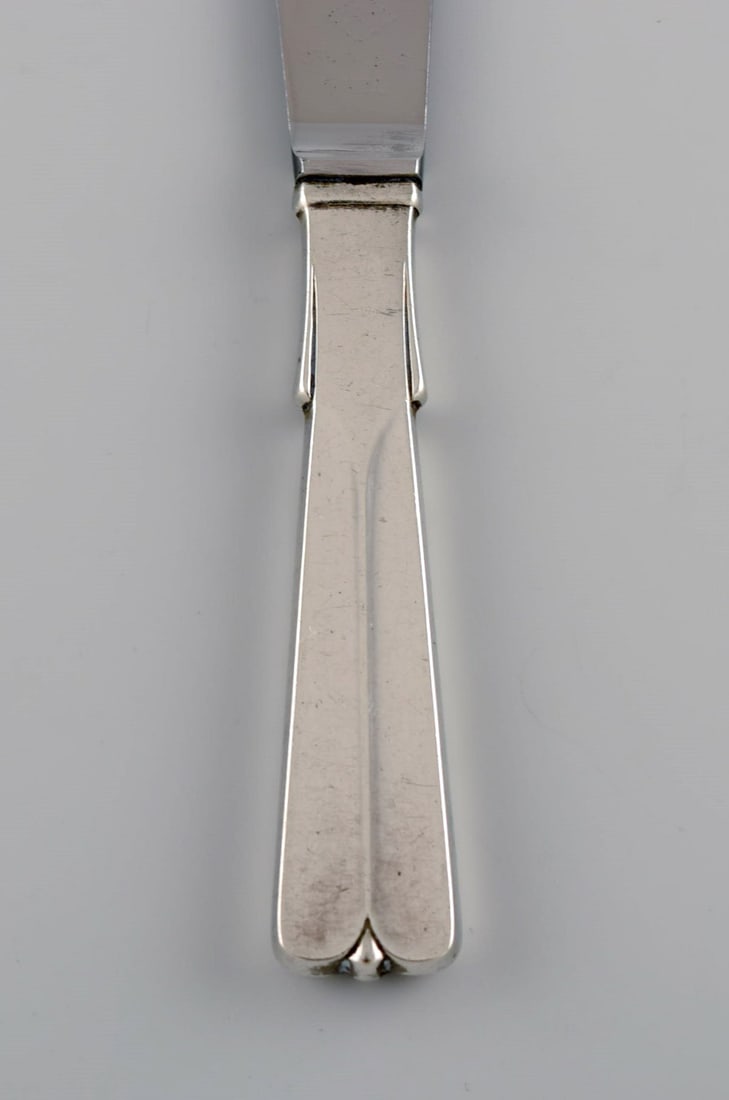 Hans Hansen silverware no. 7. Four art deco fruit knives in silver (830) and stainless steel. 1930s. - 3