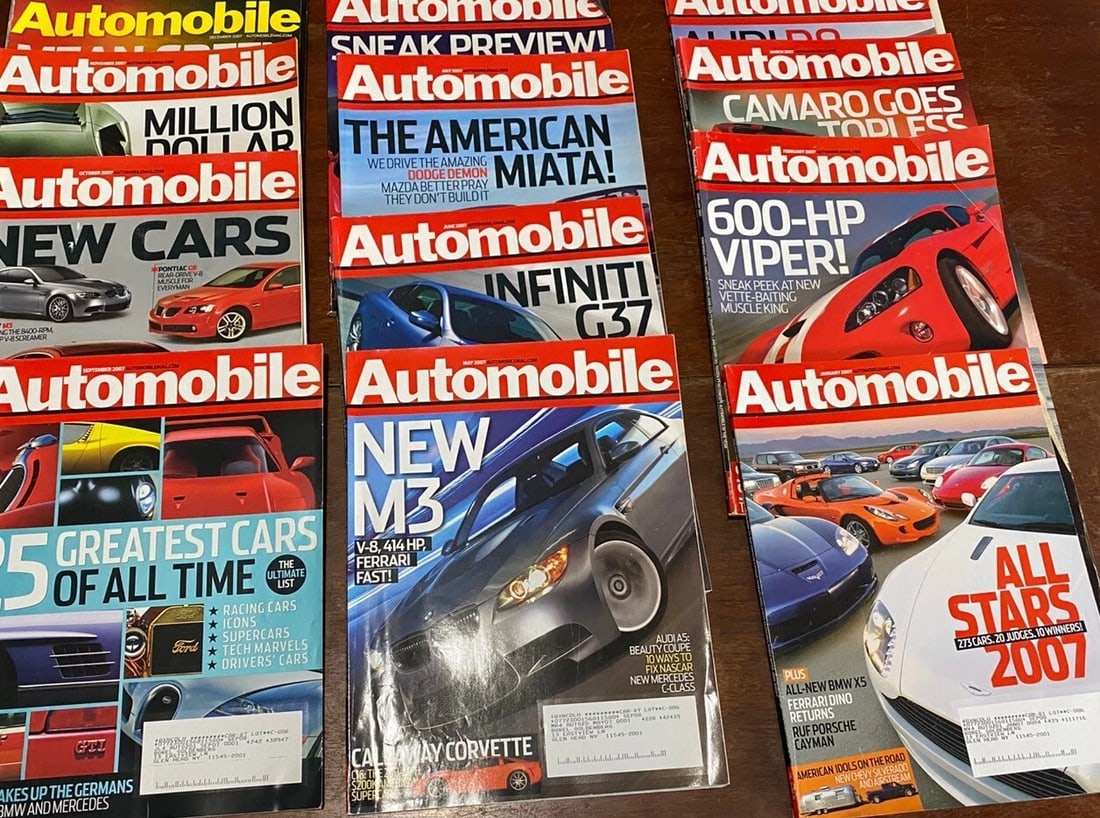 Motor Trend Magazine – 2007 12 Issues Very Good Pre Owned Condition: All 12 issues of Motor Trend Magazine in very good pre-owned condition. Written in English, the magazine is centered on cars and motoring topics, with a focus on reviews, trends, and news in the autom