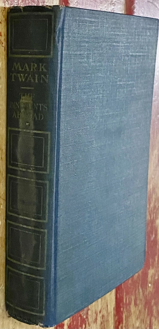 Mark Twain Authors National Edition Innocents Abroad Vol. I 1911 HC Illustrated: Up for sale is a hardcover edition of Mark Twain’s The Innocents Abroad from 1899. It is Vol. I of this authorized National edition and is illustrated. Published by Harper & Brothers, New York.