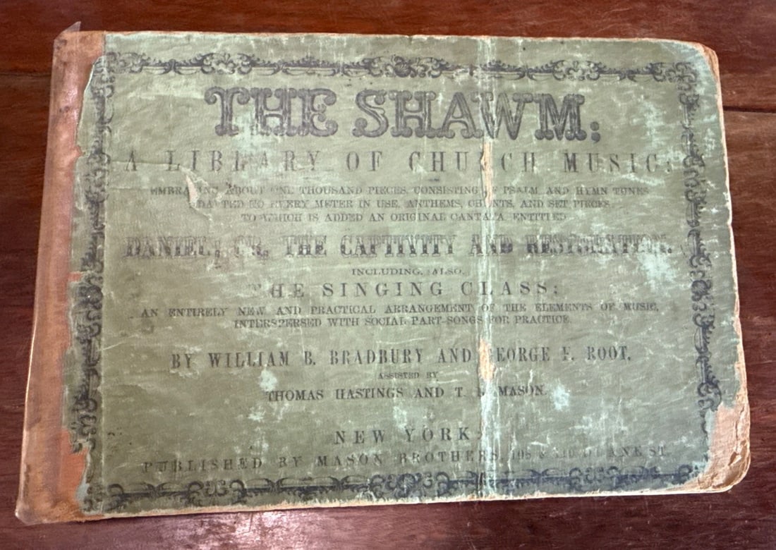 The Shawm Library of Church Music 1853 Wm Bradbury Mason Bros. RARE Antique: The Shawm Library of Church Music 1853 by William Bradbury and George Root is a rare antique music book published by Mason Brothers in New York. This first edition hardcover book, printed in English,