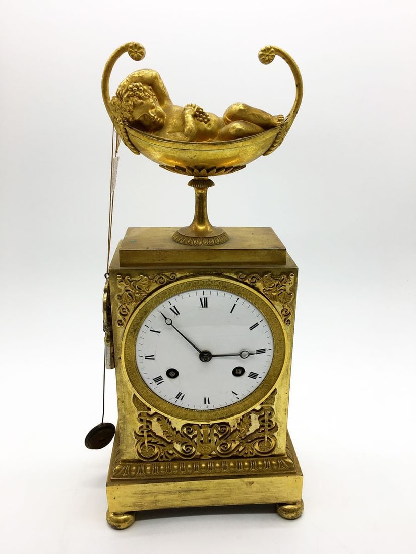 Antique watches in empire style: Title: Antique watches in empire style Description: Verndec 10 ITEM DESCRIPTION : ?arriage watches *Medium : bronze Empire style *The size: 35x16 cm/13.77x6.29" inches *Year: mid 19th *Condition: oper