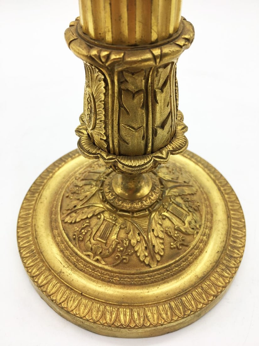 Bronze pair of candlesticks - 2