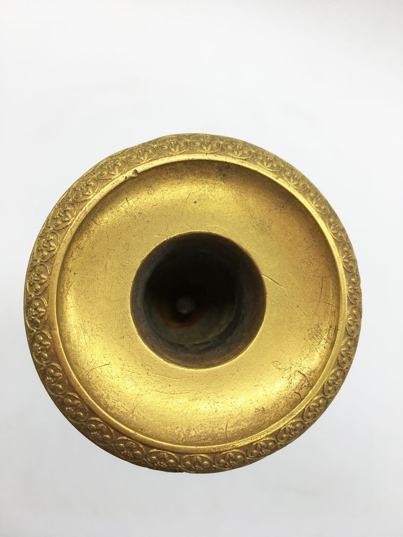 Bronze pair of candlesticks - 4