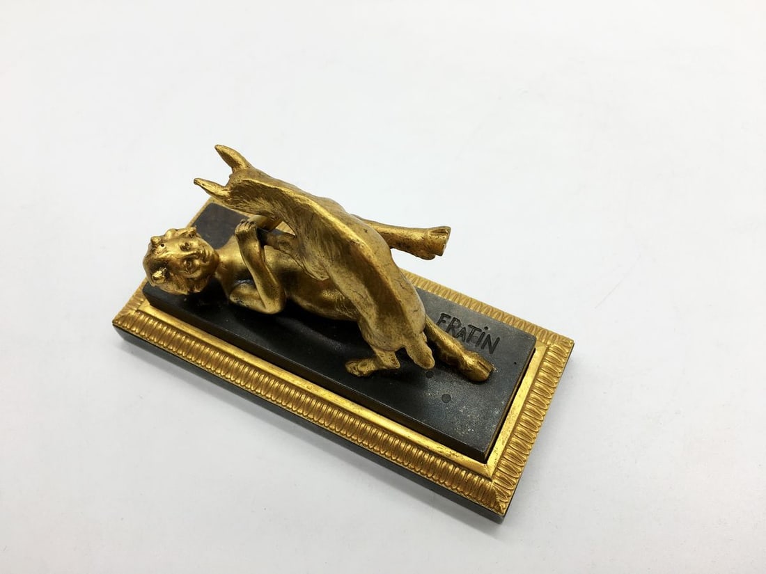 Bronze figure of a man with an animal - 6