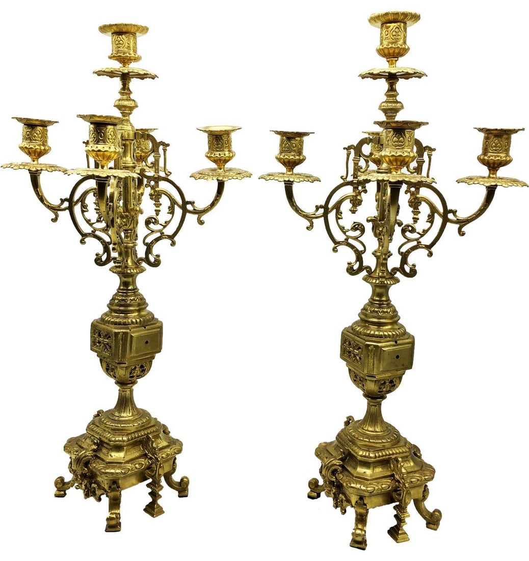 Bronze candle holders - 3