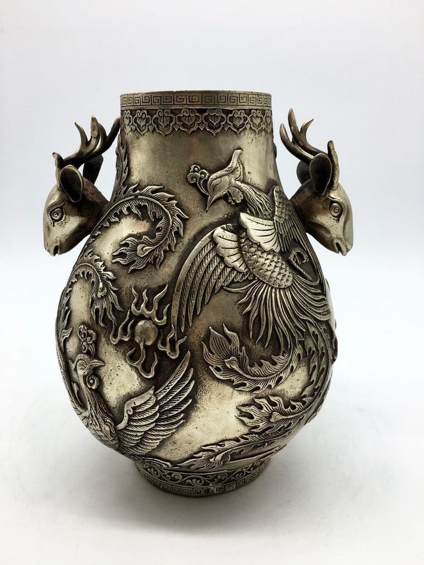 Silver antique vase - 4