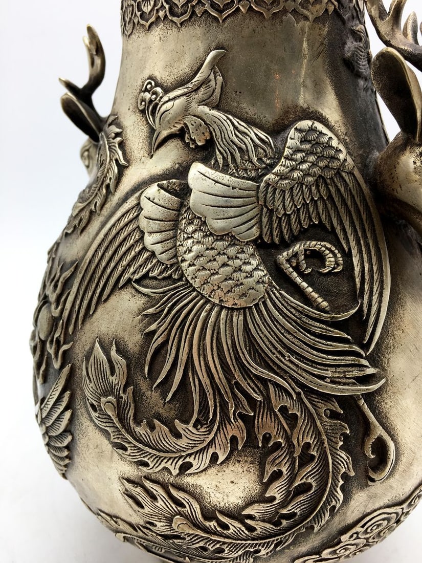 Silver antique vase - 5