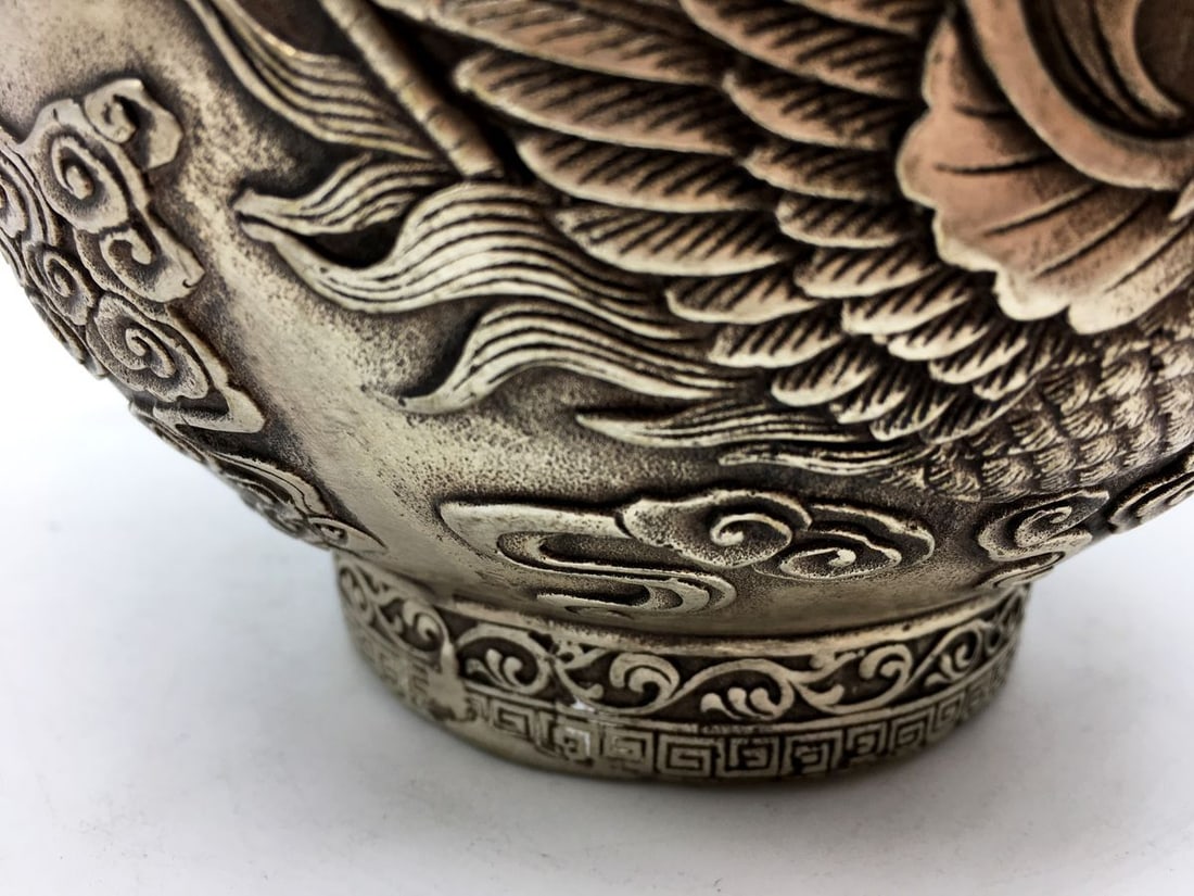 Silver antique vase - 8