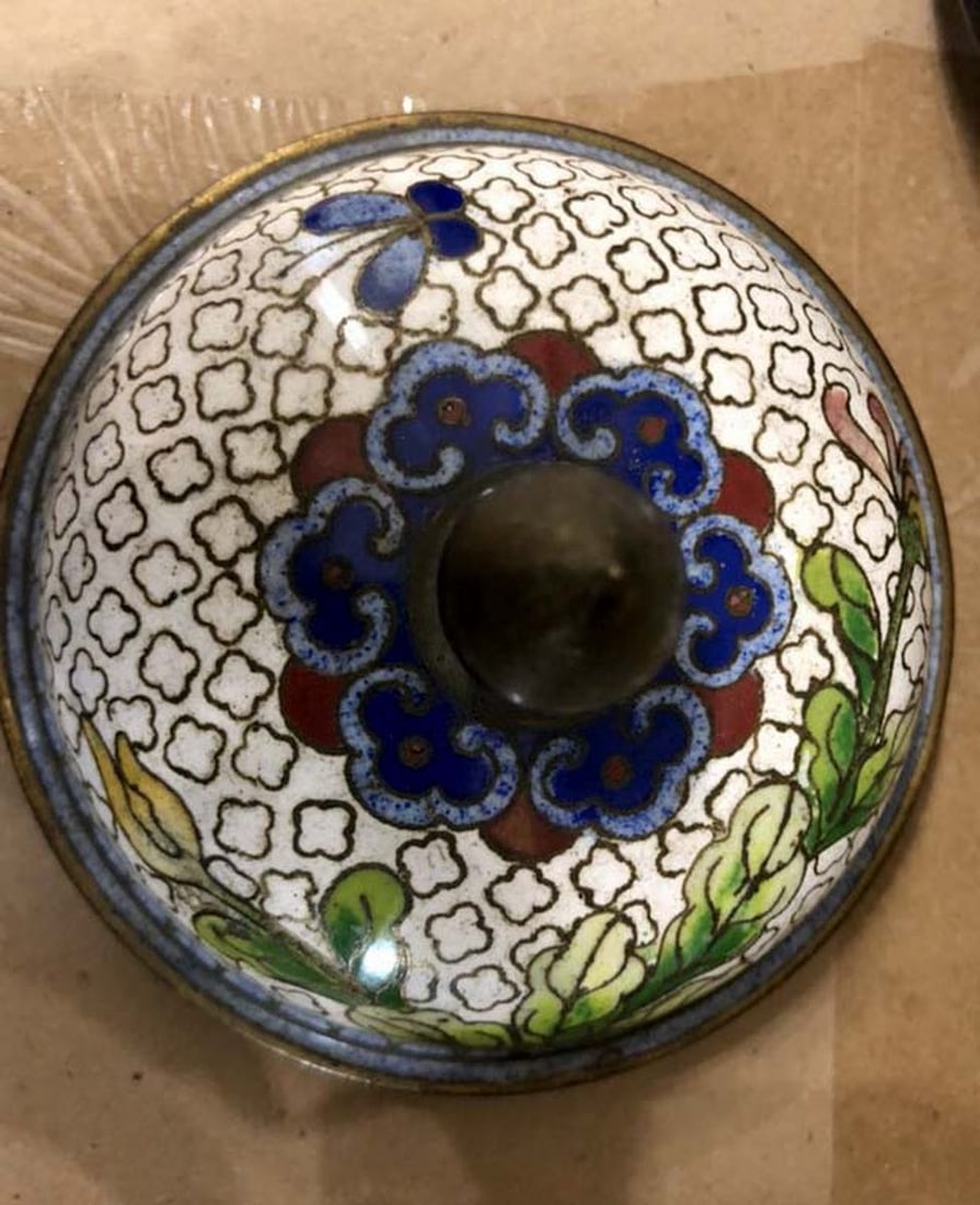 Vintage pair vases in the Cloisonne technique - 5