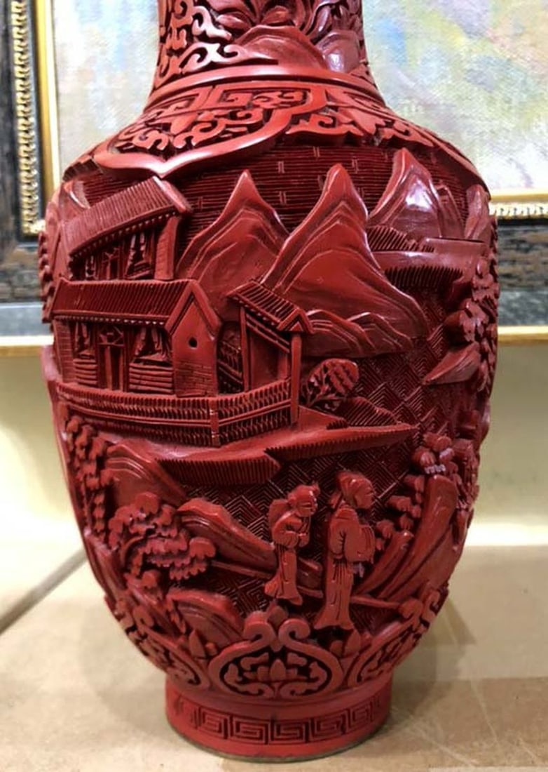 Antique vintage vase natural varnish - 3