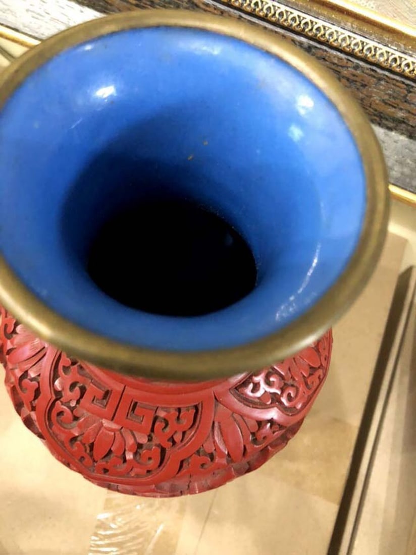 Antique vintage vase natural varnish - 5