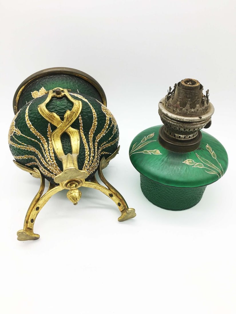 Austrian kerosene lamp in Art Nouveau style - 9