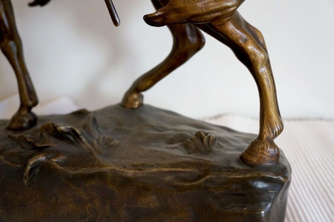 France bronze figurine "Hussar" and ivory Raffaello Nannini - 10