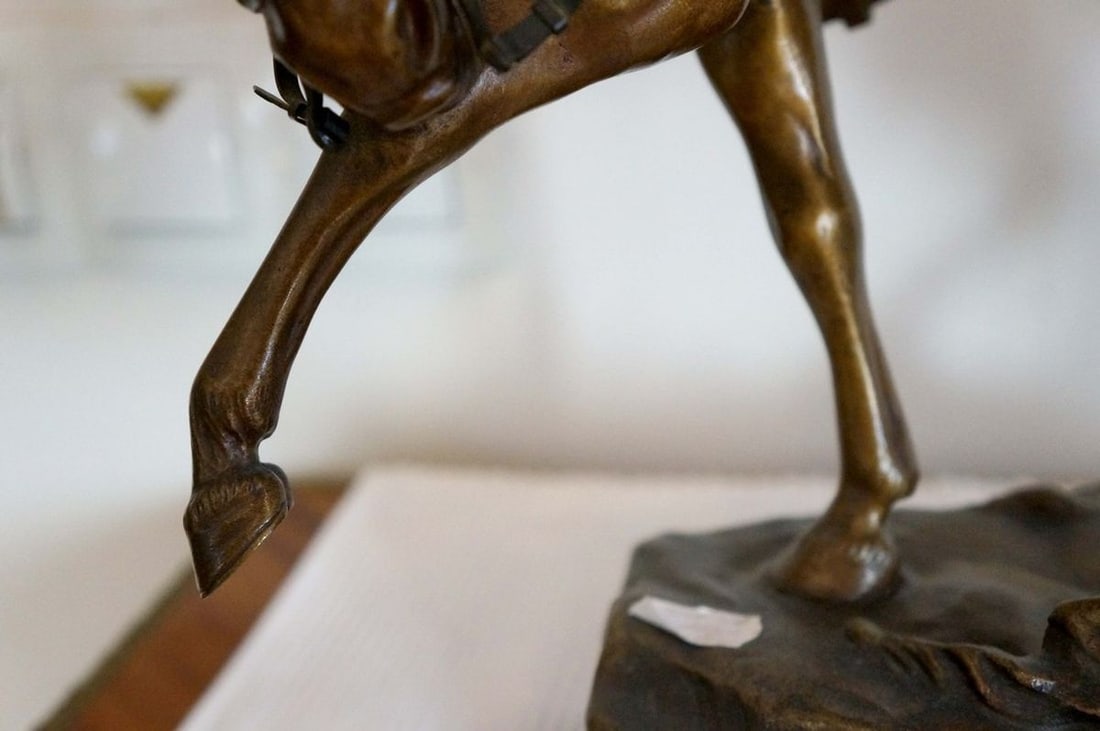 France bronze figurine "Hussar" and ivory Raffaello Nannini - 11