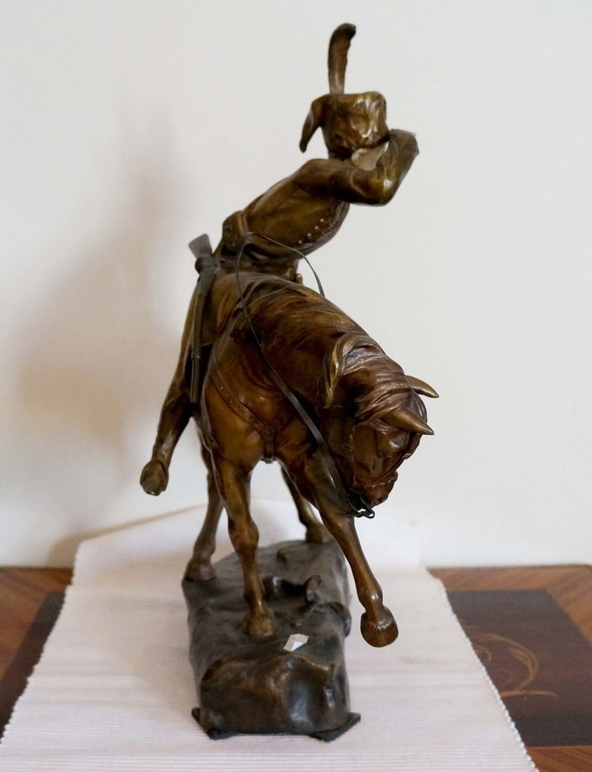 France bronze figurine "Hussar" and ivory Raffaello Nannini - 3