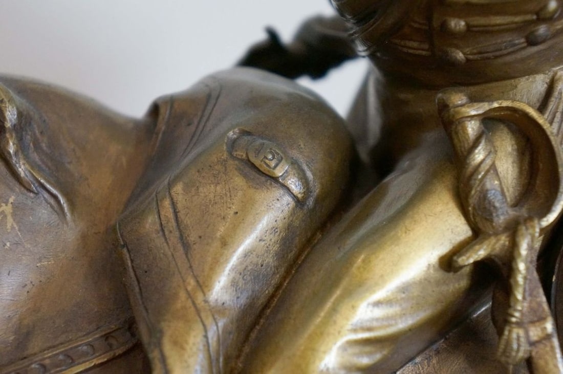 France bronze figurine "Hussar" and ivory Raffaello Nannini - 8