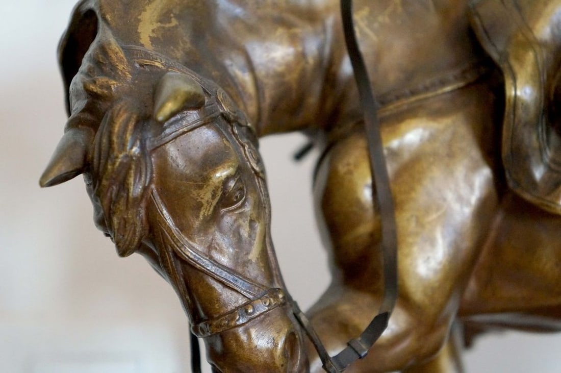 France bronze figurine "Hussar" and ivory Raffaello Nannini - 9