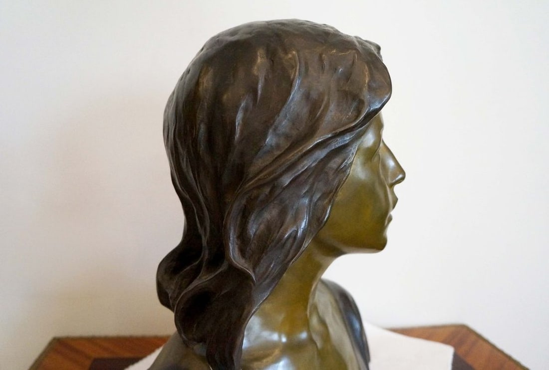 France Bust of Joan of Arc François-Raoul Larche late 19th century - 13