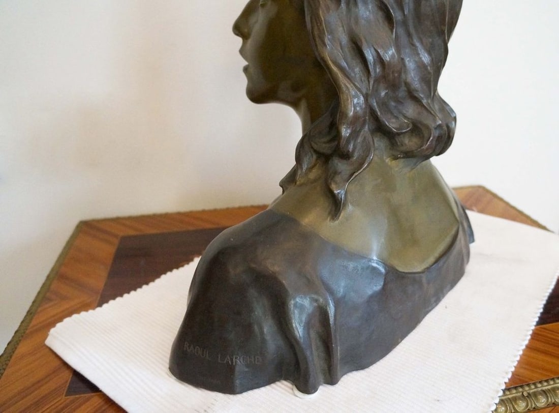 France Bust of Joan of Arc François-Raoul Larche late 19th century - 16