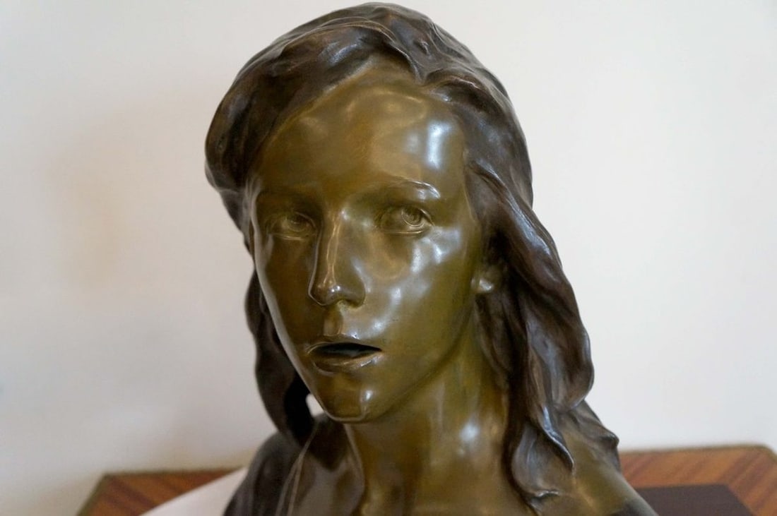 France Bust of Joan of Arc François-Raoul Larche late 19th century - 5