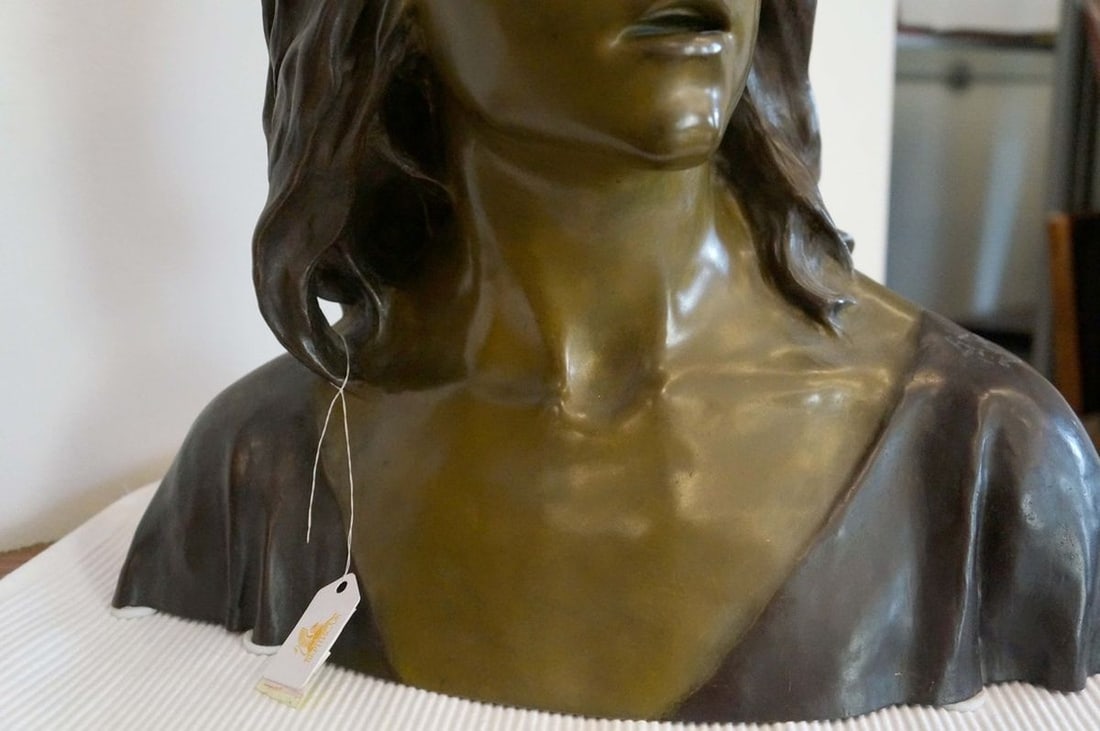 France Bust of Joan of Arc François-Raoul Larche late 19th century - 8