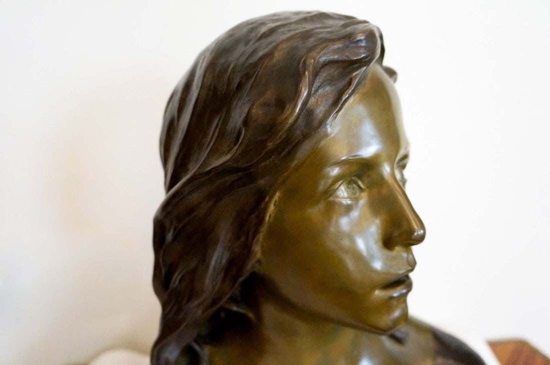France Bust of Joan of Arc François-Raoul Larche late 19th century - 9