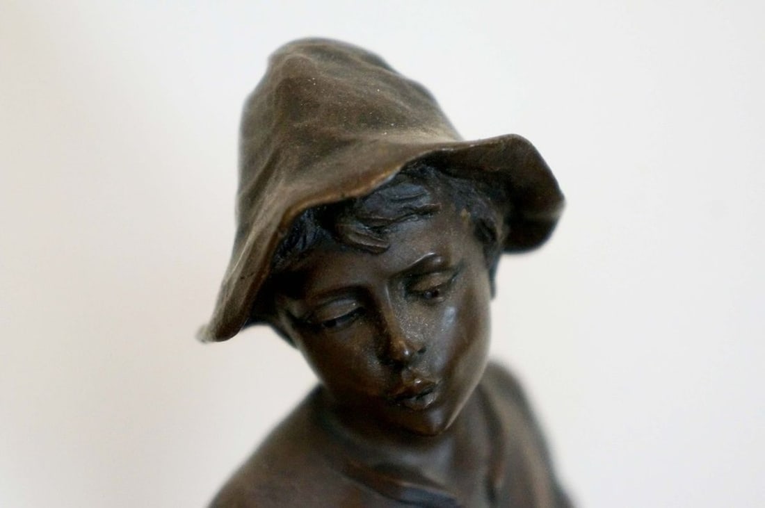 France sculpture Boy with a donkey Julius Paul Schmidt-Felling late 19th century - 6