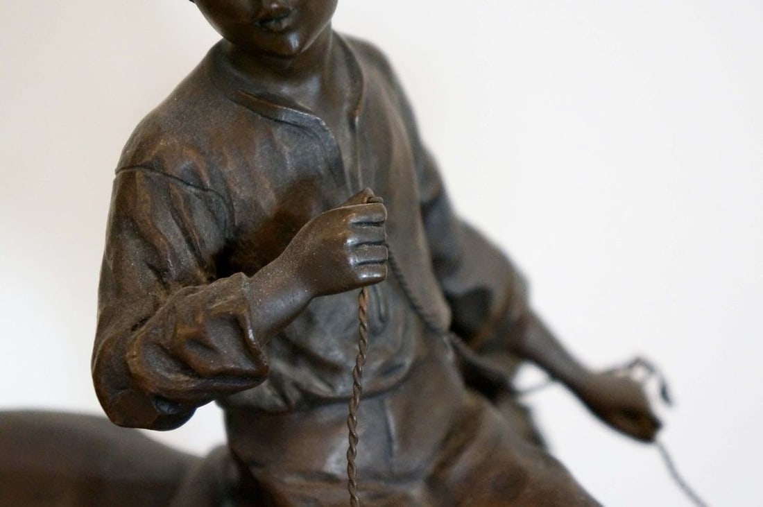 France sculpture Boy with a donkey Julius Paul Schmidt-Felling late 19th century - 7