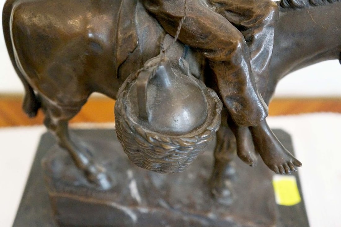 France sculpture Boy with a donkey Julius Paul Schmidt-Felling late 19th century - 9