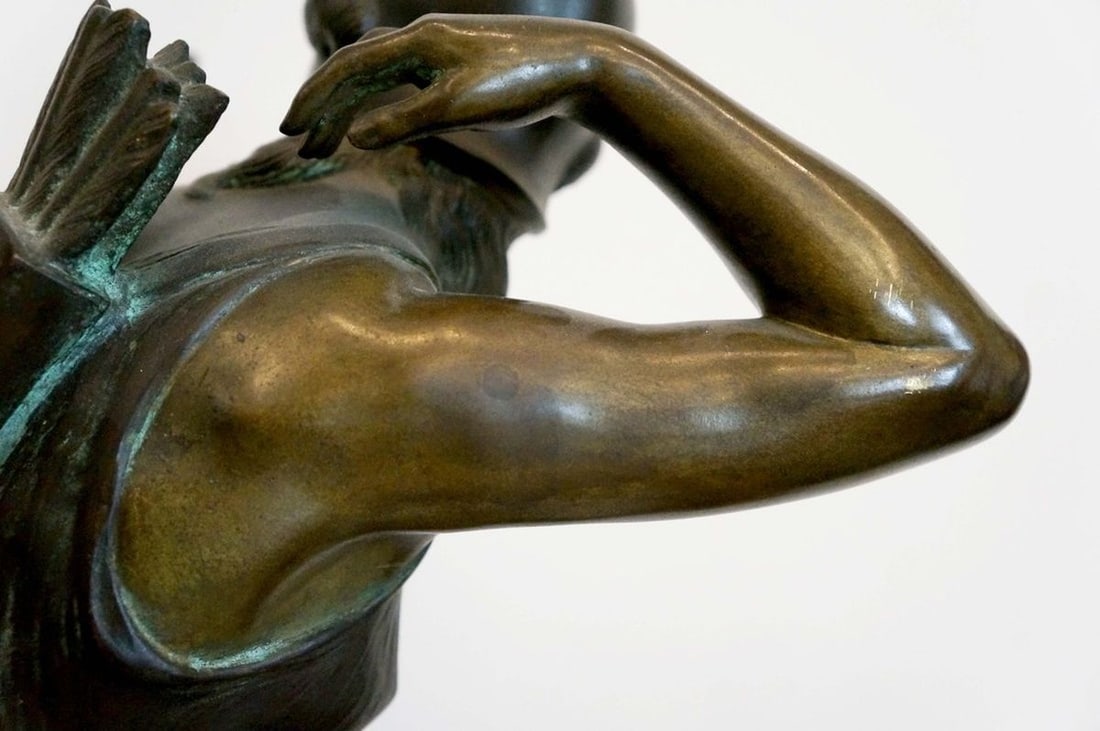 France bronze sculpture of the Amazon Rudolf Kaesbach late 19th century - 15