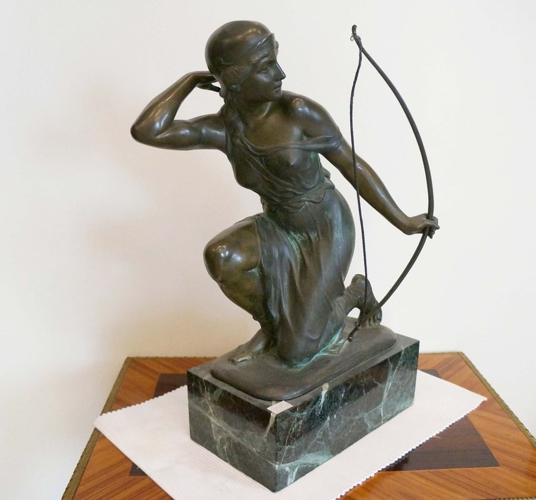 France bronze sculpture of the Amazon Rudolf Kaesbach late 19th century - 2