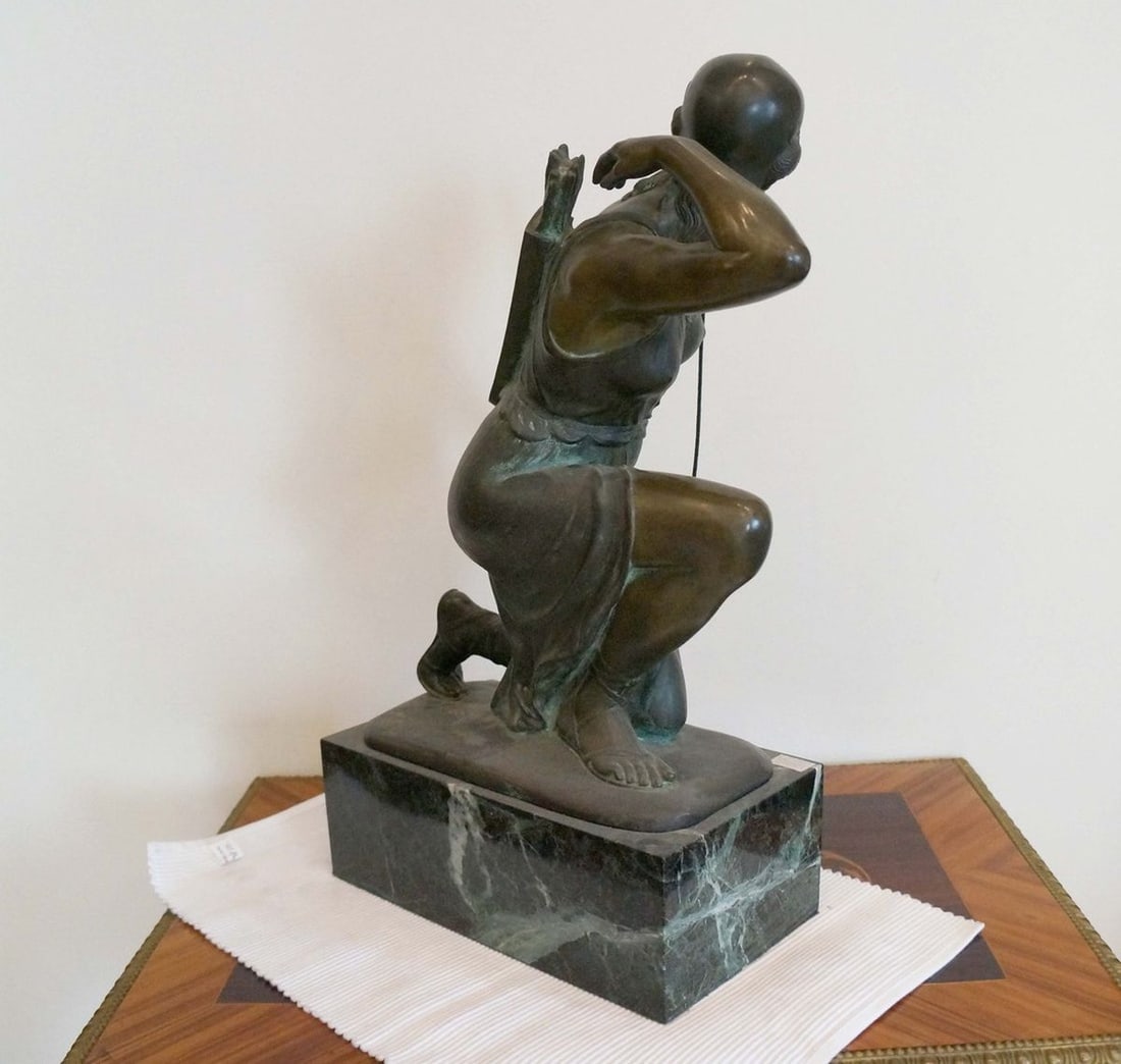 France bronze sculpture of the Amazon Rudolf Kaesbach late 19th century - 4