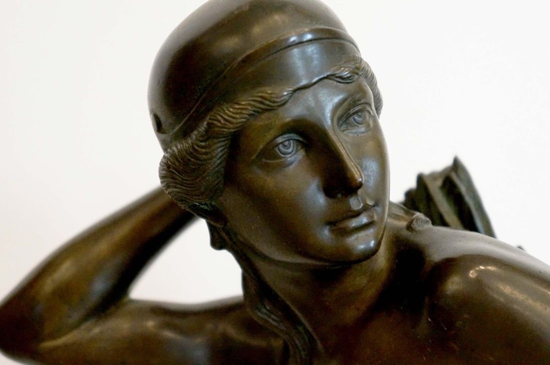 France bronze sculpture of the Amazon Rudolf Kaesbach late 19th century - 5