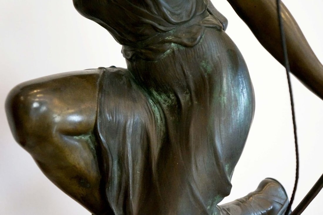 France bronze sculpture of the Amazon Rudolf Kaesbach late 19th century - 7