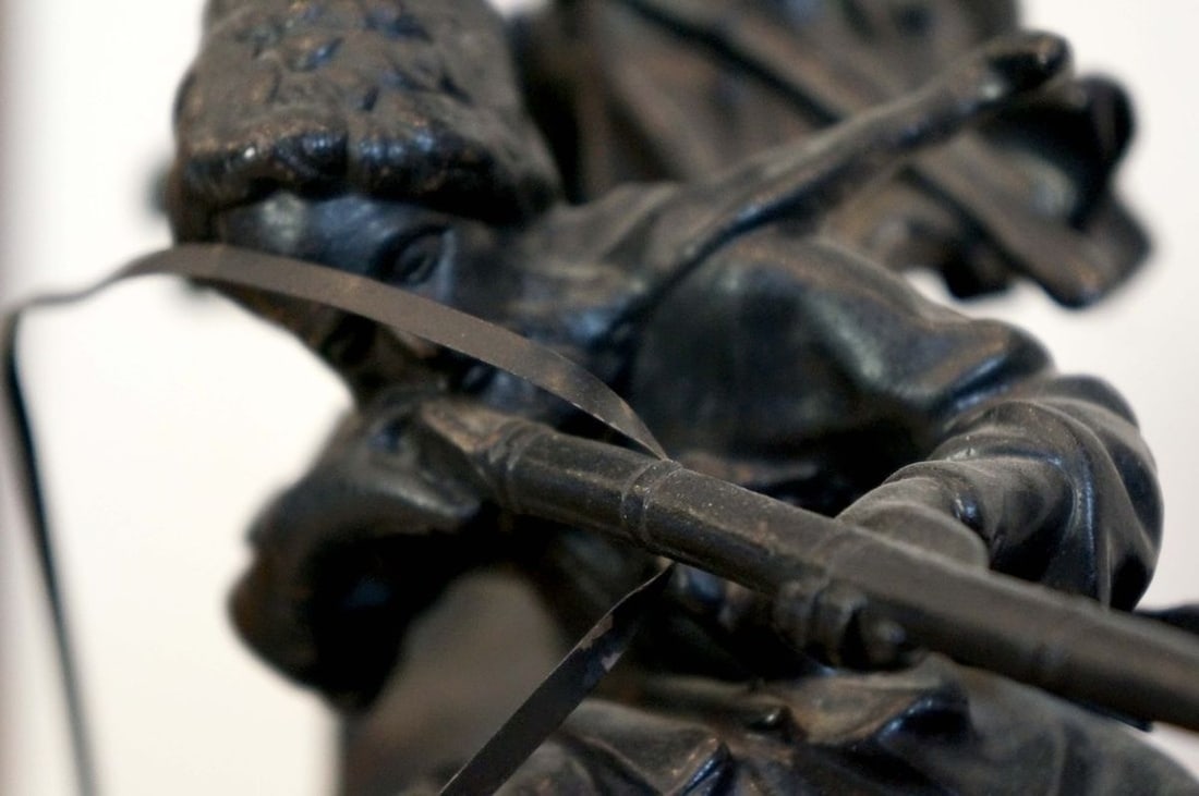 Russia Sculptural group "Dzhigitovka Lezgin" Evgeniy Aleksandrovich Lancere Kasli iron foundry 1972s - 11