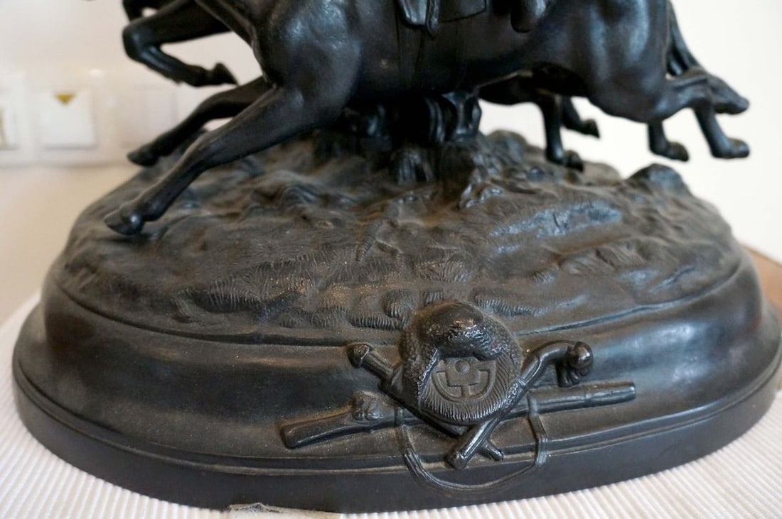 Russia Sculptural group "Dzhigitovka Lezgin" Evgeniy Aleksandrovich Lancere Kasli iron foundry 1972s - 14