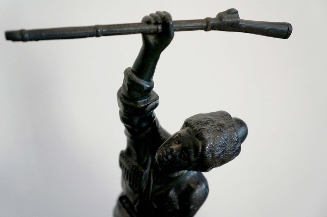 Russia Sculptural group "Dzhigitovka Lezgin" Evgeniy Aleksandrovich Lancere Kasli iron foundry 1972s - 4