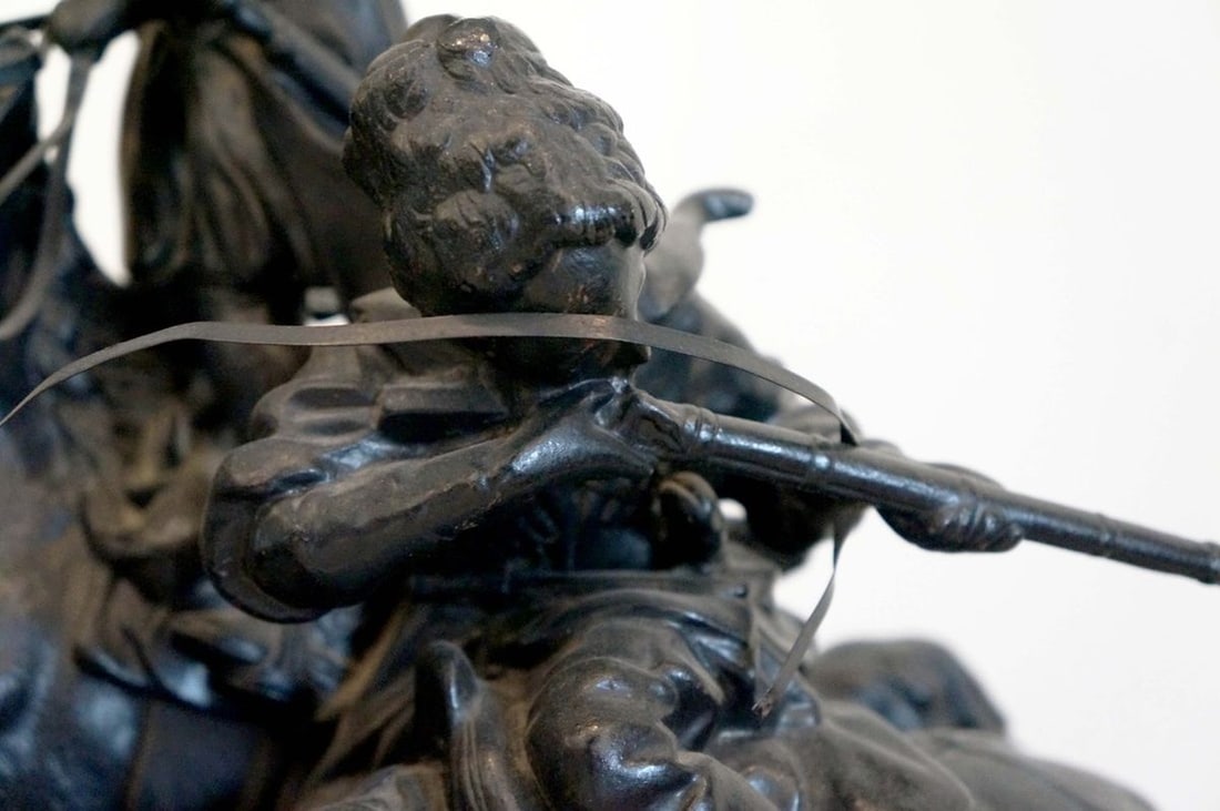 Russia Sculptural group "Dzhigitovka Lezgin" Evgeniy Aleksandrovich Lancere Kasli iron foundry 1972s - 7