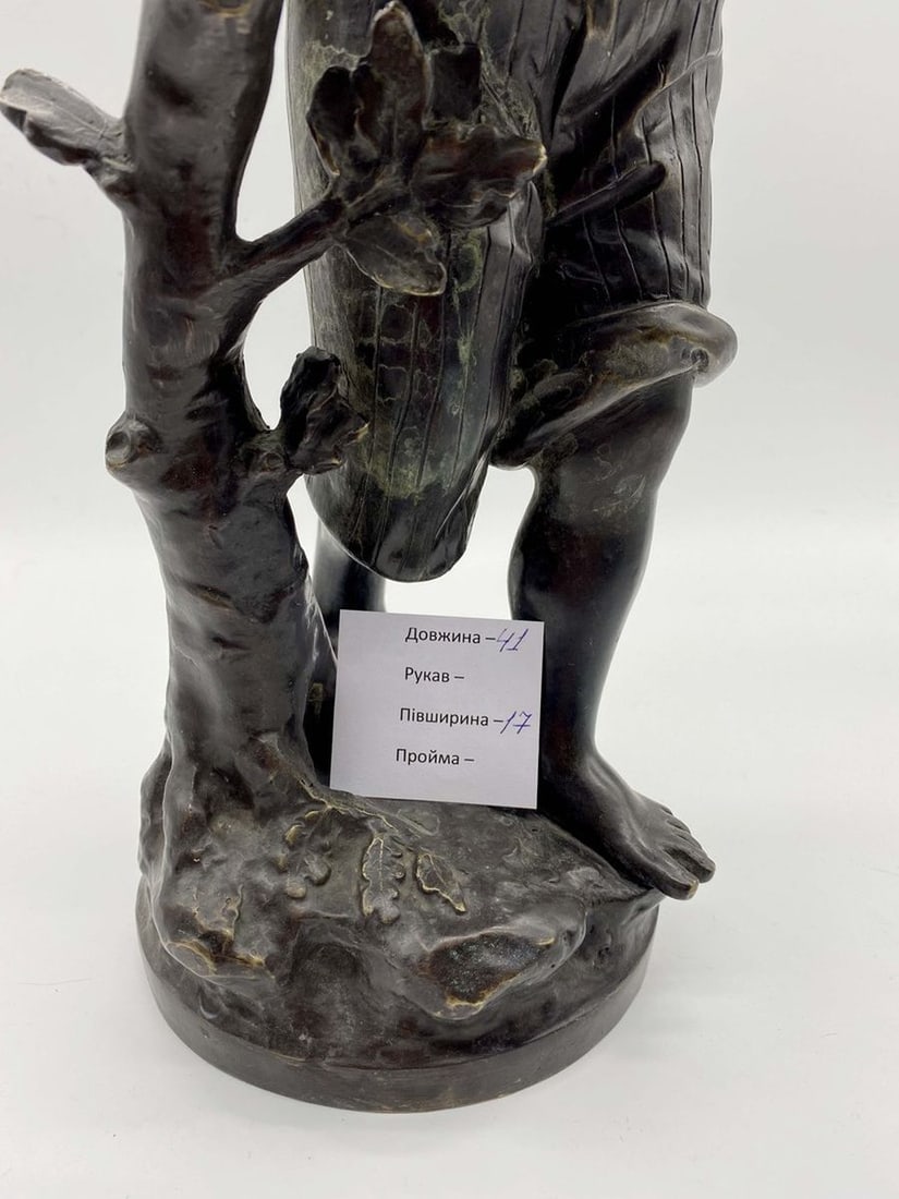 Europe bronze boy with a bird 1920-30 - 10