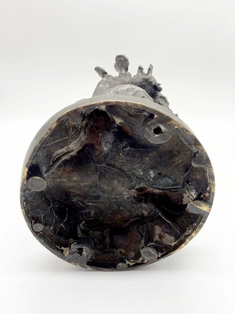 Europe bronze boy with a bird 1920-30 - 9