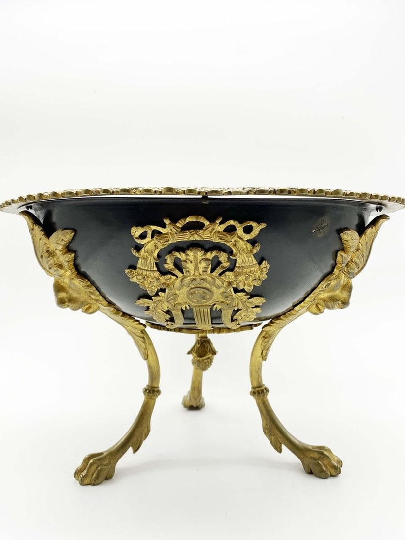 Russia or France bronze Empire Fruit Vase 1830-1840s - 3