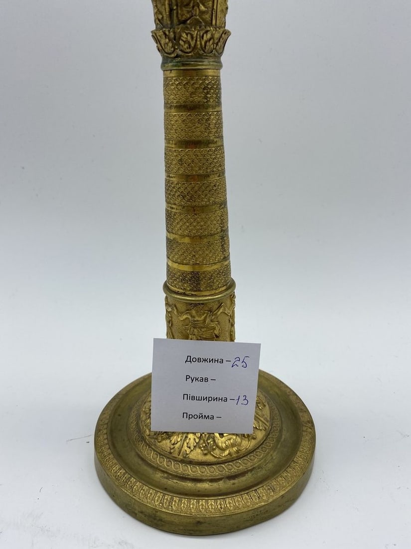Russia bronze empire gilded candlestick 1820-1830s - 9
